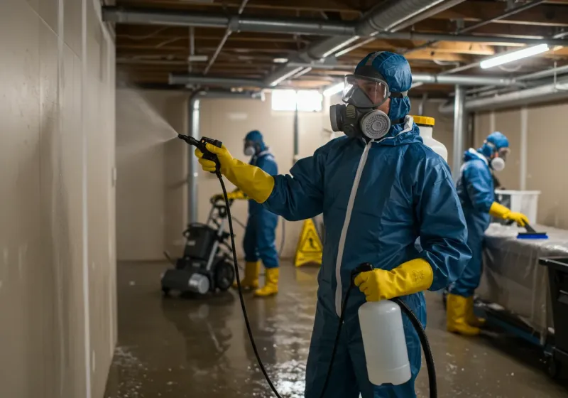 Basement Sanitization and Antimicrobial Treatment process in Newton County, AR