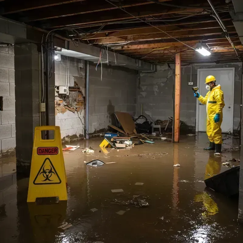 Flooded Basement Electrical Hazard in Newton County, AR Property